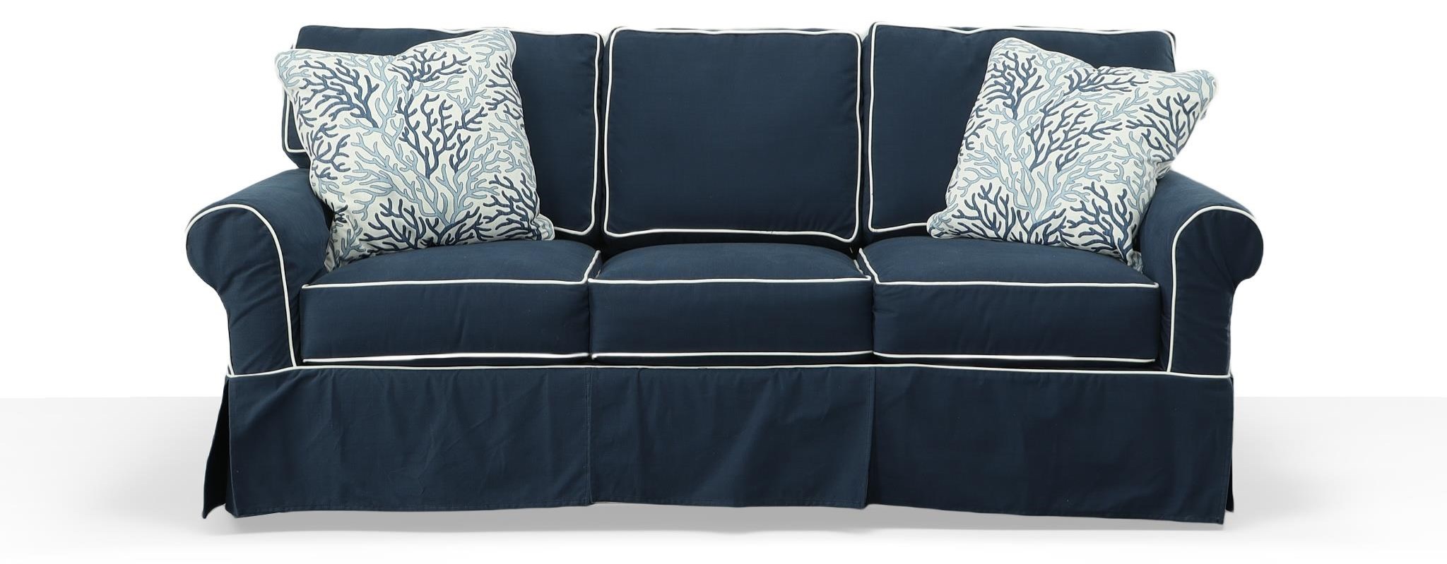 Rowe Nantucket A910-000-DV100-56 Customizable Slipcover Sofa with
